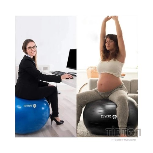 М'яч для фітнесу Power System PS-4011 Pro Gymball 55 см Black (4011BK-0)