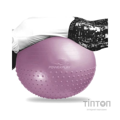 М'яч для фітнесу PowerPlay 4003 65 см Ліловий + помпа (PP_4003_65cm_Violet)