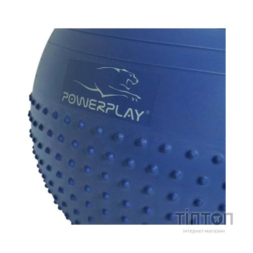 М'яч для фітнесу PowerPlay 4003 65см Синій + помпа (PP_4003_65_Blue)