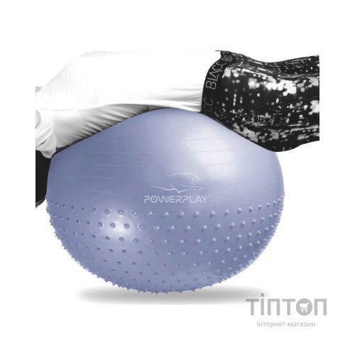 М'яч для фітнесу PowerPlay 4003 75см Блакитний + помпа (PP_4003_75_Sky_Blue)