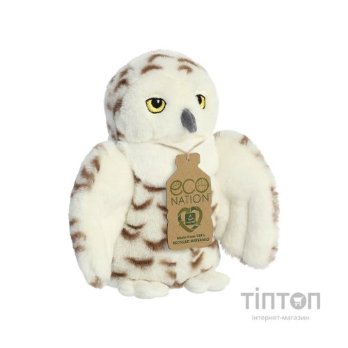 М'яка іграшка Aurora м'яконабивна ECO Снігова сова Біла 20 см (200116A)