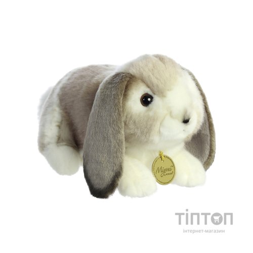М'яка іграшка Aurora м'яконабивна Голландський вислоухий кролик Сірий 23 см (201090B)