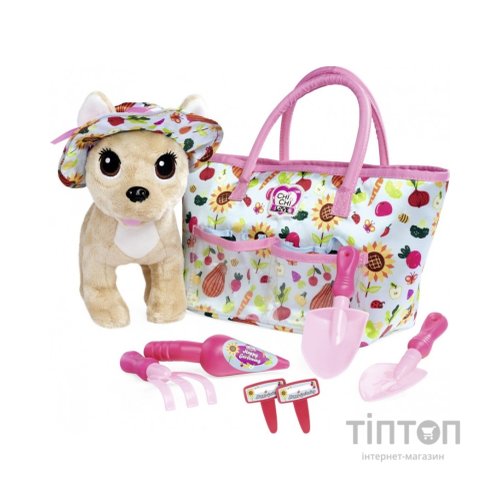 М'яка іграшка Chi Chi Love Собачка Щасливе садівництво з сумочкою та аксесуарами 20 см (5890023)