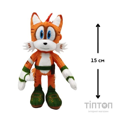 М'яка іграшка Sonic Prime на кліпсі – Тейлз 15 см (SON7004C)
