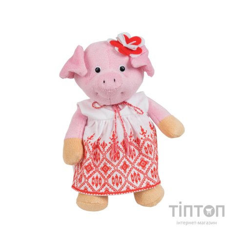 М'яка іграшка Tigres Cвинка-дівчинка у вишиванці, 25 см (СВ-0022)