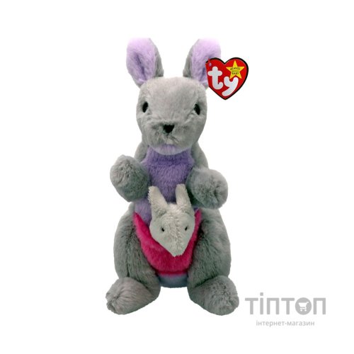 М'яка іграшка Ty Beanie Babies Сірий кенгуру Kayla 15 см (41349)