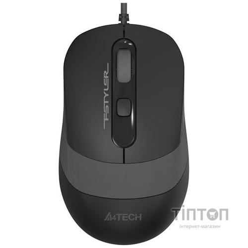 Мишка A4-Tech Fstyler FM10S, 4 кн., 1600 dpi, безшумна, USB, чорно-сіра (FM10S (Grey))