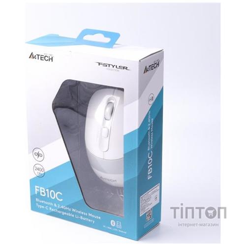 Мышь беспроводная A4Tech FB10C Grayish White USB