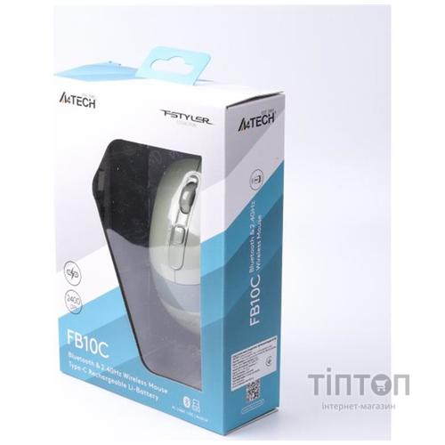 Мышь беспроводная A4Tech FB10C Matcha Green USB