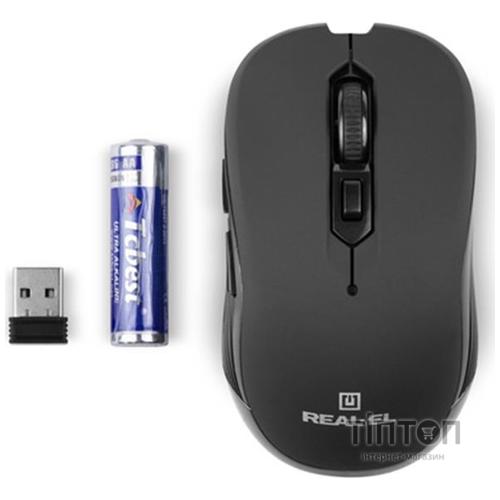 Мышь беспроводная REAL-EL RM-330 Black USB UAH