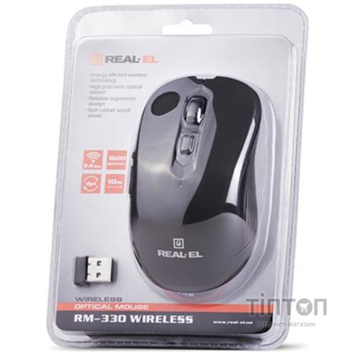 Мышь беспроводная REAL-EL RM-330 Black USB UAH
