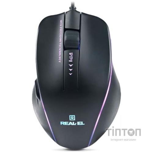 Мышь REAL-EL RM-747 Black USB UAH