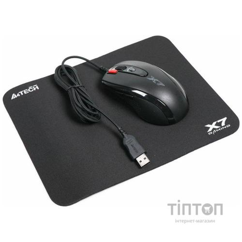 Миша A4Tech X-710BK Black USB + килимок A4Tech X7-200MP