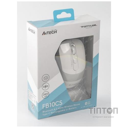 Миша бездротова A4Tech Fstyler FB10CS Grayish White USB