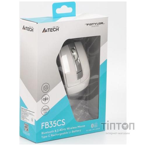 Миша бездротова A4Tech Fstyler FB35CS Icy White