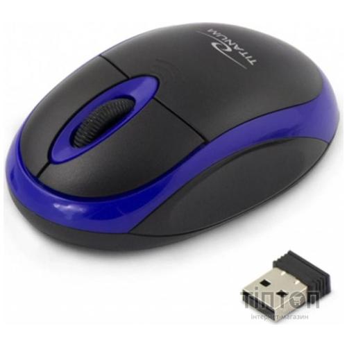 Миша бездротова Esperanza Titanum TM116B Black-Blue USB