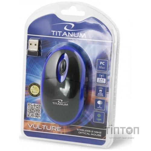 Миша бездротова Esperanza Titanum TM116B Black-Blue USB