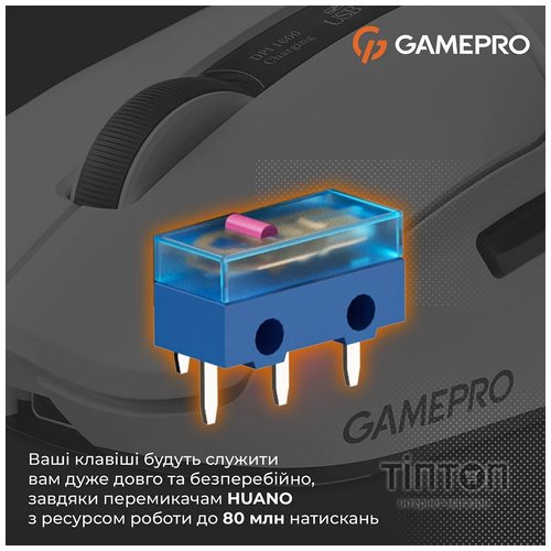 Мишка GamePro Genesis Airmaster Wireless/Bluetooth/USB White (GM167W)