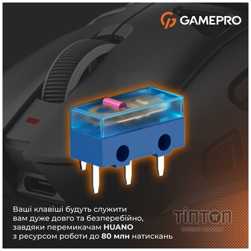 Мишка GamePro Genesis Spider Wireless/Bluetooth/USB Black (GM870B)