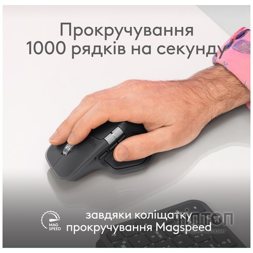 Миша бездротова Logitech MX Master 4 Pale Gray (910-007563)