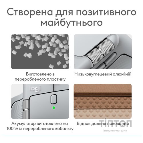 Миша бездротова Logitech MX Master 4 Pale Gray (910-007563)