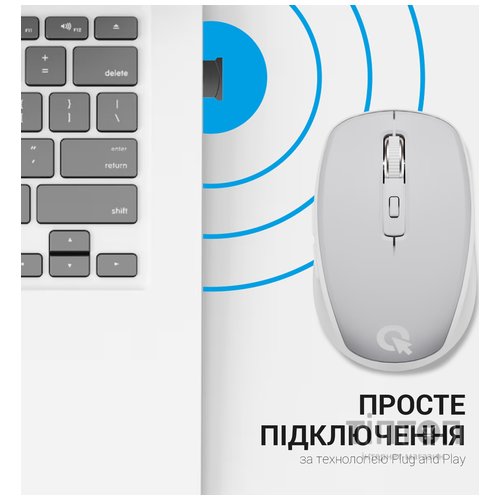 Миша бездротова OfficePro M267G Gray