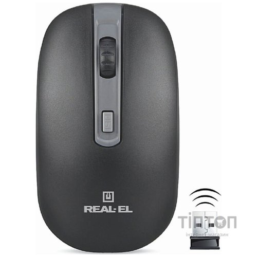 Миша бездротова REAL-EL RM-303 Black/Grey