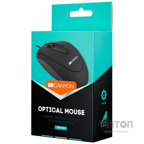 Мишка Canyon CM-1 USB Black (CNE-CMS1)
