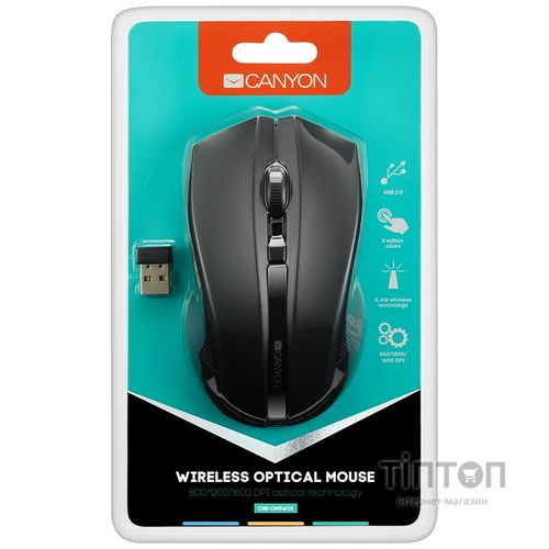 Мишка Canyon MW-5 Wireless Black (CNE-CMSW05B)