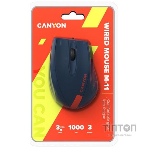 Мишка Canyon M-11 USB Blue/Red (CNE-CMS11BR)