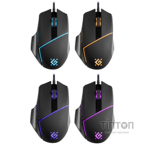 Миша DEFENDER (52880) Warfame GM-880L RGB, 8 кнопок,12800 dpi