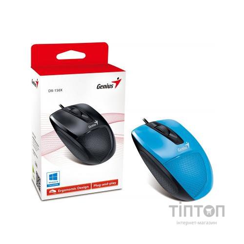 Миша Genius DX-150X чорно-синя, USB