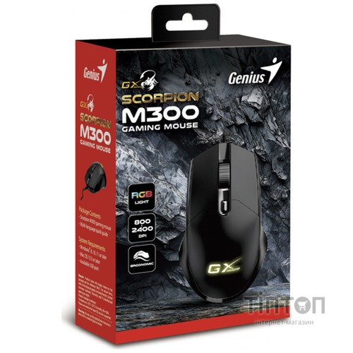 Миша Genius Scorpion M300, Black ,USB
