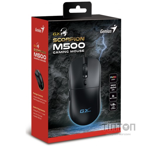 Миша Genius Scorpion M500, Black ,USB
