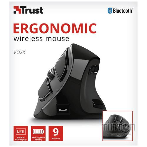 Миша Trust Voxx Rechargeable Ergonomic Wireless Black (23731)