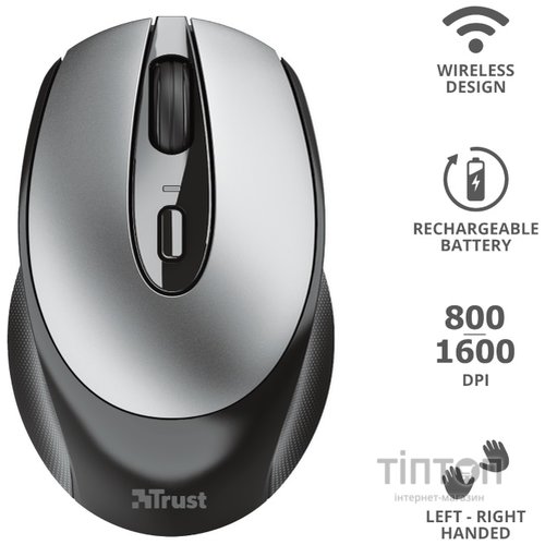 Миша Trust Zaya Rechargeable WL Black