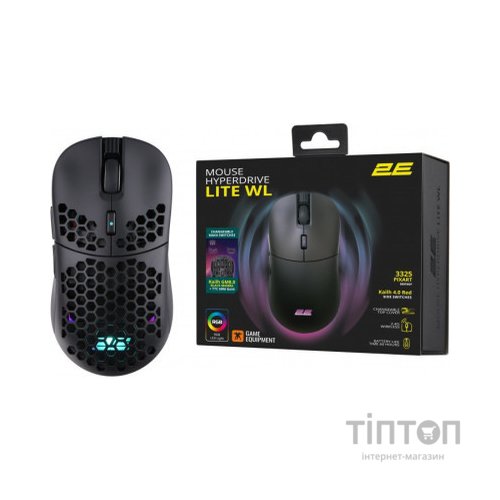 Мишка 2E Gaming HyperDrive Lite RGB Wireless/USB Black (2E-MGHDL-WL-BK)
