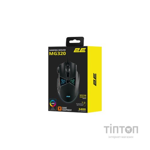 Мишка 2E MG320 RGB USB Black (2E-MG320UB)
