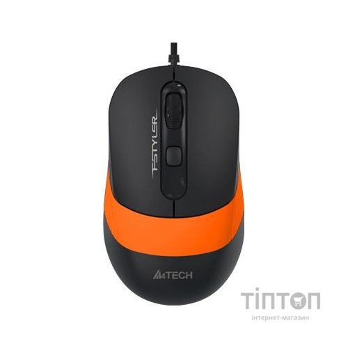 Мишка A4-Tech Fstyler FM10, 4 кн., 1600 dpi, чорно-помаранчева (FM10 (Orange))