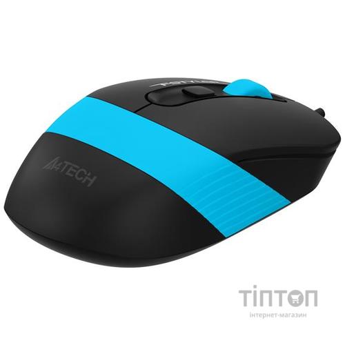 Мишка A4-Tech Fstyler FM10S, 4 кн., 1600 dpi, безшумна, USB, синя (FM10S (Blue))