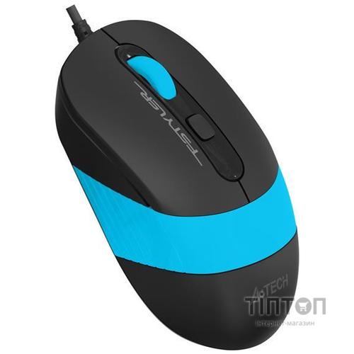 Мишка A4-Tech Fstyler FM10S, 4 кн., 1600 dpi, безшумна, USB, синя (FM10S (Blue))
