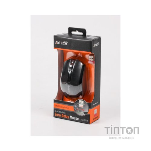 Мишка A4-tech G3-200N чорна, безпровідна, USB