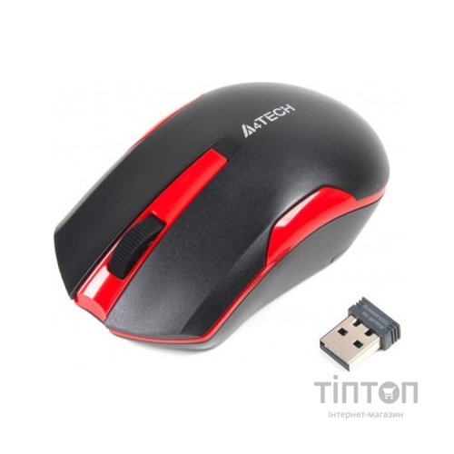 Мишка A4-tech G3-200N чорно-червона, безпровідна, USB