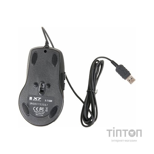 Мишка A4-Tech X-710BK чорна, USB