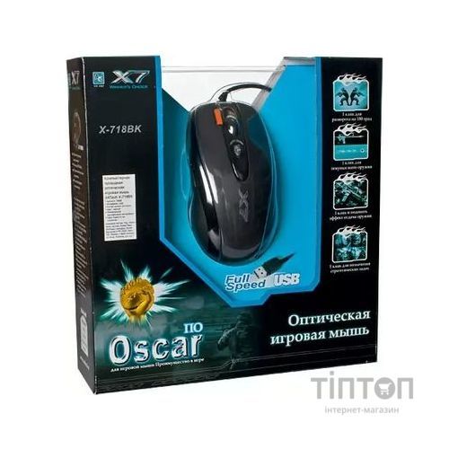 Мишка A4-Tech X-718BK чорна, USB