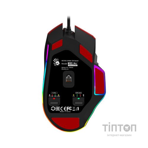 Мишка A4Tech Bloody W95 Max RGB Activated USB Sports Red (Bloody W95 Max Sports Red)