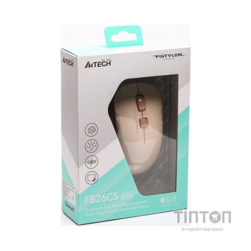 Мишка A4Tech FB26CS Air2 Bluetooth/Wireless Cafe Latte (4711421999236)