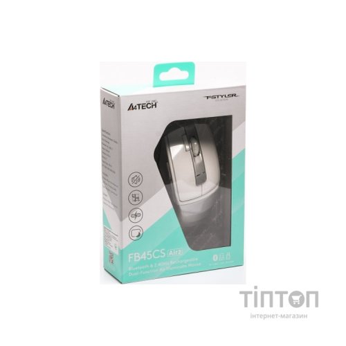 Мишка A4Tech FB45CS Air2 Bluetooth/Wireless Silver/White (4711421999373)