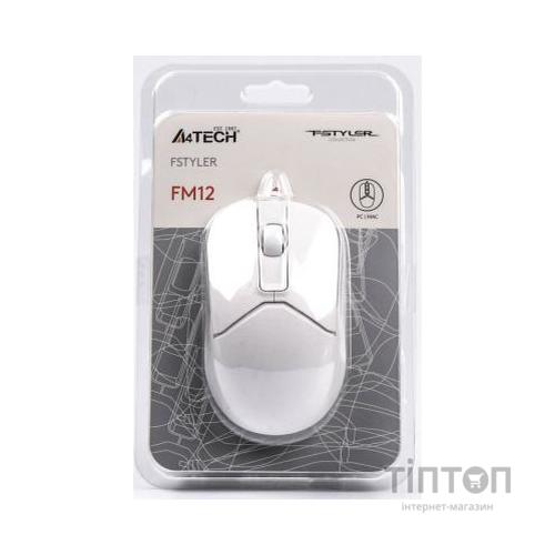 Мишка A4Tech FM12 White
