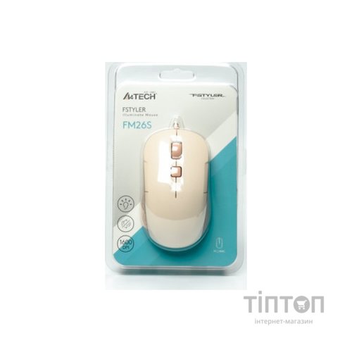 Мишка A4Tech FM26S USB Cafe Latte (4711421993494)